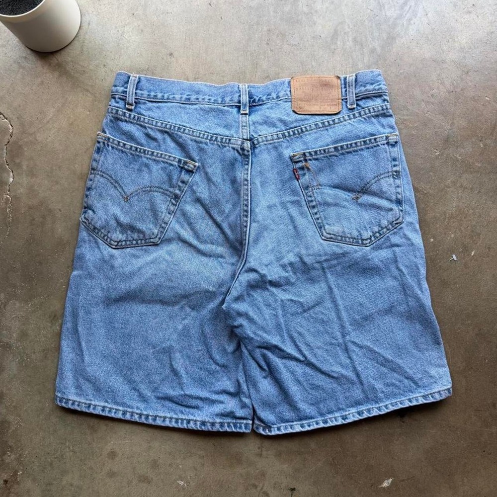 Vintage 90s Levi's 550 blue denim shorts size 34